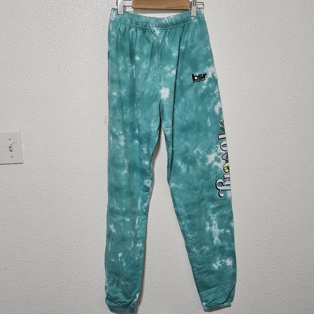 NWOT BSR Sweatpants tiedye pants size small with graphic isn't it lovely